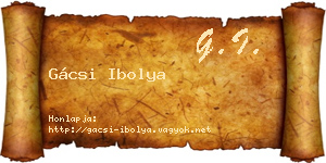 Gácsi Ibolya névjegykártya