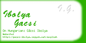 ibolya gacsi business card