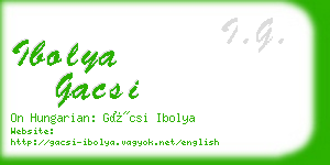 ibolya gacsi business card
